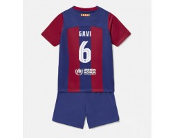 Barcelona Paez Gavi #6 Hemmatröja Barn 2023-24 Kortärmad (+ Korta byxor)