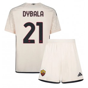 AS Roma Paulo Dybala #21 Bortatröja Barn 2023-24 Kortärmad (+ Korta byxor)