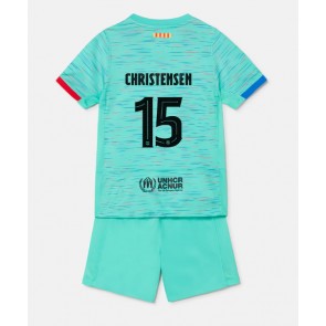 Barcelona Andreas Christensen #15 Tredje Tröja Barn 2023-24 Kortärmad (+ Korta byxor)