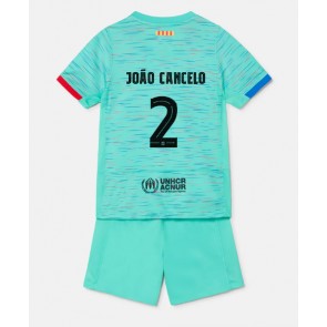 Barcelona Joao Cancelo #2 Tredje Tröja Barn 2023-24 Kortärmad (+ Korta byxor)