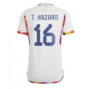 Belgien Thorgan Hazard #16 Bortatröja VM 2022 Kortärmad