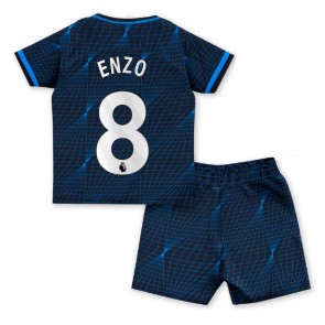 Chelsea Enzo Fernandez #8 Bortatröja Barn 2023-24 Kortärmad (+ Korta byxor)