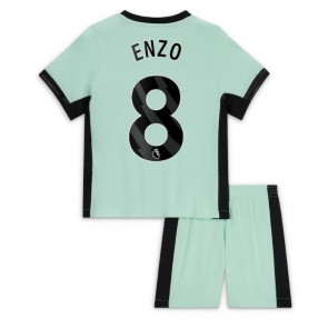 Chelsea Enzo Fernandez #8 Tredje Tröja Barn 2023-24 Kortärmad (+ Korta byxor)