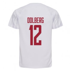 Danmark Kasper Dolberg #12 Bortatröja VM 2022 Kortärmad