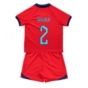 England Kyle Walker #2 Bortatröja Barn VM 2022 Kortärmad (+ Korta byxor)