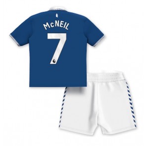 Everton Dwight McNeil #7 Hemmatröja Barn 2023-24 Kortärmad (+ Korta byxor)