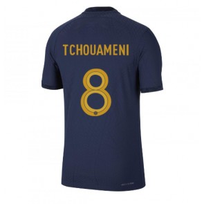 Frankrike Aurelien Tchouameni #8 Hemmatröja VM 2022 Kortärmad