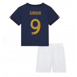Frankrike Olivier Giroud #9 Hemmatröja Barn VM 2022 Kortärmad (+ Korta byxor)