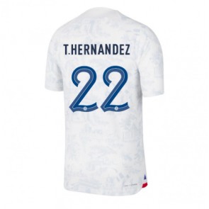 Frankrike Theo Hernandez #22 Bortatröja VM 2022 Kortärmad
