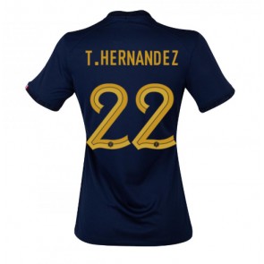 Frankrike Theo Hernandez #22 Hemmatröja Dam VM 2022 Kortärmad