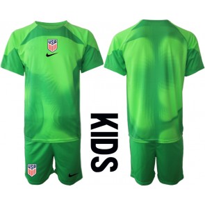 Förenta staterna Målvakt Bortatröja Barn VM 2022 Kortärmad (+ Korta byxor)