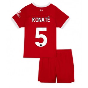Liverpool Ibrahima Konate #5 Hemmatröja Barn 2023-24 Kortärmad (+ Korta byxor)