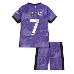 Liverpool Luis Diaz #7 Tredje Tröja Barn 2023-24 Kortärmad (+ Korta byxor)