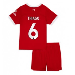 Liverpool Thiago Alcantara #6 Hemmatröja Barn 2023-24 Kortärmad (+ Korta byxor)