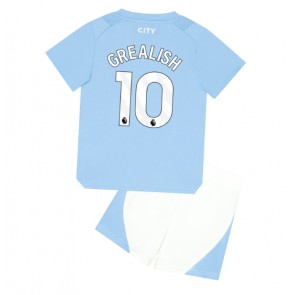 Manchester City Jack Grealish #10 Hemmatröja Barn 2023-24 Kortärmad (+ Korta byxor)