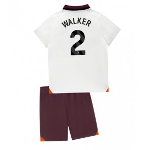 Manchester City Kyle Walker #2 Bortatröja Barn 2023-24 Kortärmad (+ Korta byxor)
