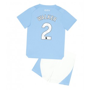 Manchester City Kyle Walker #2 Hemmatröja Barn 2023-24 Kortärmad (+ Korta byxor)