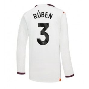 Manchester City Ruben Dias #3 Bortatröja 2023-24 Långärmad