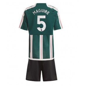 Manchester United Harry Maguire #5 Bortatröja Barn 2023-24 Kortärmad (+ Korta byxor)