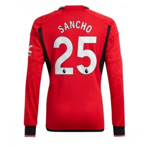 Manchester United Jadon Sancho #25 Hemmatröja 2023-24 Långärmad