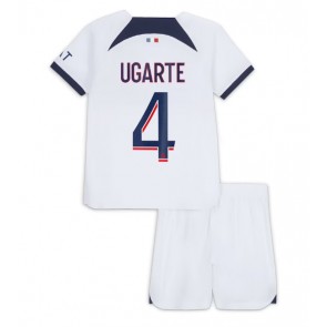 Paris Saint-Germain Manuel Ugarte #4 Bortatröja Barn 2023-24 Kortärmad (+ Korta byxor)