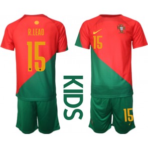 Portugal Rafael Leao #15 Hemmatröja Barn VM 2022 Kortärmad (+ Korta byxor)