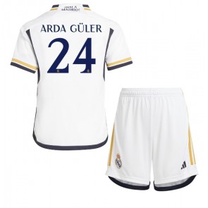 Real Madrid Arda Guler #24 Hemmatröja Barn 2023-24 Kortärmad (+ Korta byxor)