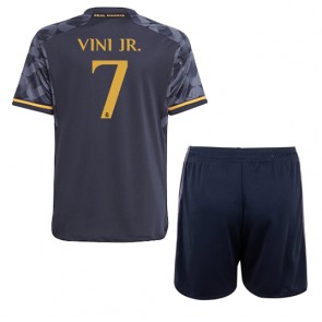 Real Madrid Vinicius Junior #7 Bortatröja Barn 2023-24 Kortärmad (+ Korta byxor)