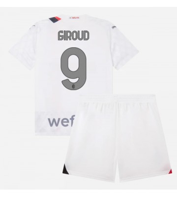 AC Milan Olivier Giroud #9 Bortatröja Barn 2023-24 Kortärmad (+ Korta byxor)