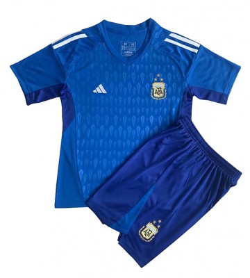 Argentina Målvakt Bortatröja Barn VM 2022 Kortärmad (+ Korta byxor)