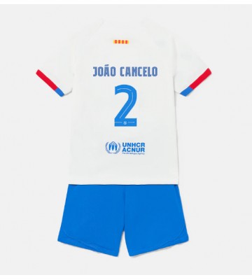 Barcelona Joao Cancelo #2 Bortatröja Barn 2023-24 Kortärmad (+ Korta byxor)