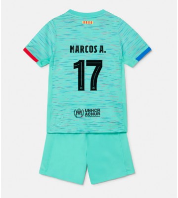 Barcelona Marcos Alonso #17 Tredje Tröja Barn 2023-24 Kortärmad (+ Korta byxor)