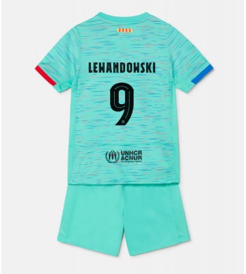 Barcelona Robert Lewandowski #9 Tredje Tröja Barn 2023-24 Kortärmad (+ Korta byxor)