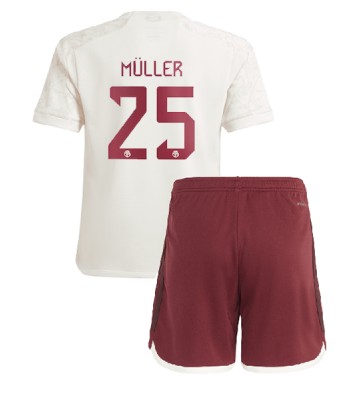 Bayern Munich Thomas Muller #25 Tredje Tröja Barn 2023-24 Kortärmad (+ Korta byxor)