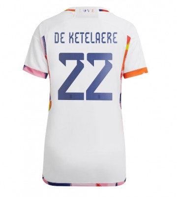 Belgien Charles De Ketelaere #22 Bortatröja Dam VM 2022 Kortärmad