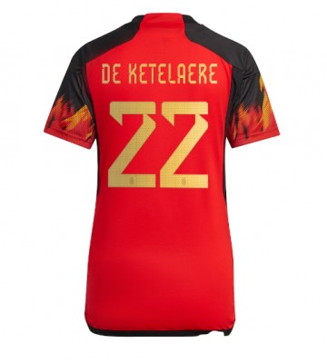 Belgien Charles De Ketelaere #22 Hemmatröja Dam VM 2022 Kortärmad