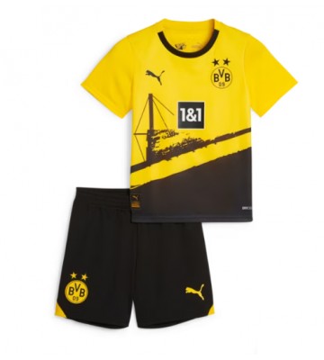 Borussia Dortmund Hemmatröja Barn 2023-24 Kortärmad (+ Korta byxor)