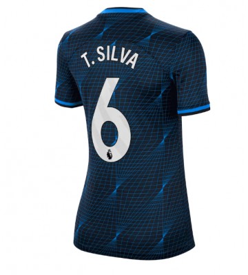 Chelsea Thiago Silva #6 Bortatröja Dam 2023-24 Kortärmad