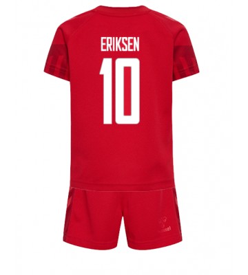 Danmark Christian Eriksen #10 Hemmatröja Barn VM 2022 Kortärmad (+ Korta byxor)