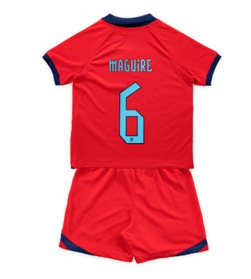 England Harry Maguire #6 Bortatröja Barn VM 2022 Kortärmad (+ Korta byxor)