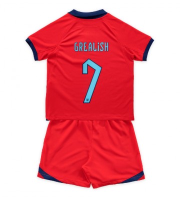 England Jack Grealish #7 Bortatröja Barn VM 2022 Kortärmad (+ Korta byxor)