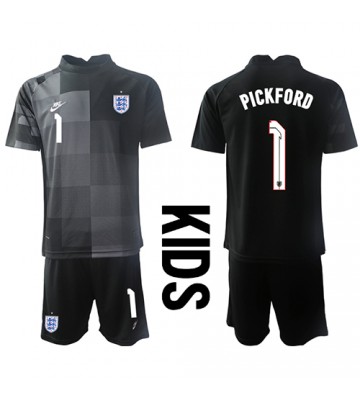 England Jordan Pickford #1 Målvakt Hemmatröja Barn VM 2022 Kortärmad (+ Korta byxor)