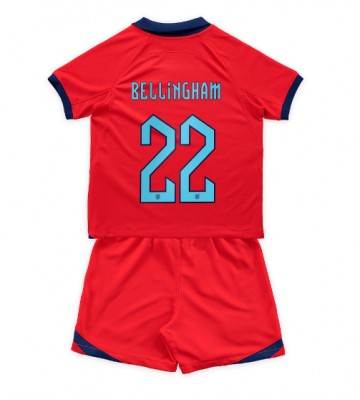 England Jude Bellingham #22 Bortatröja Barn VM 2022 Kortärmad (+ Korta byxor)