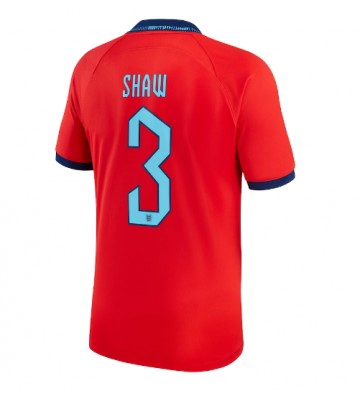 England Luke Shaw #3 Bortatröja VM 2022 Kortärmad