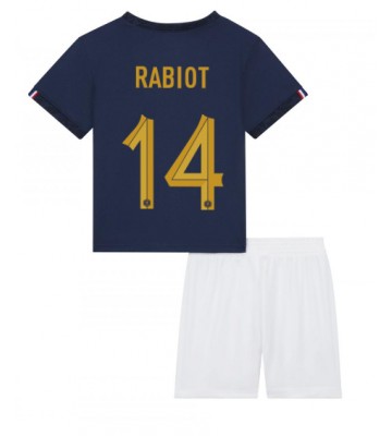 Frankrike Adrien Rabiot #14 Hemmatröja Barn VM 2022 Kortärmad (+ Korta byxor)