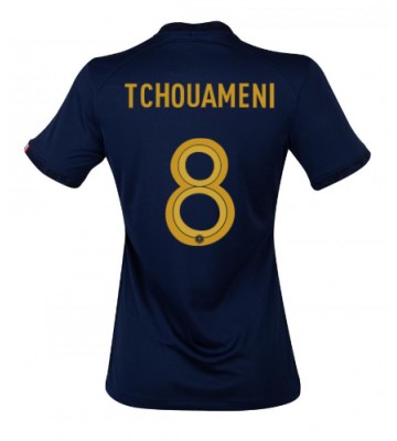Frankrike Aurelien Tchouameni #8 Hemmatröja Dam VM 2022 Kortärmad