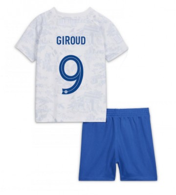Frankrike Olivier Giroud #9 Bortatröja Barn VM 2022 Kortärmad (+ Korta byxor)