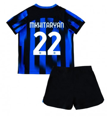 Inter Milan Henrikh Mkhitaryan #22 Hemmatröja Barn 2023-24 Kortärmad (+ Korta byxor)