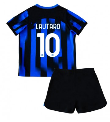 Inter Milan Lautaro Martinez #10 Hemmatröja Barn 2023-24 Kortärmad (+ Korta byxor)