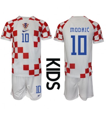Kroatien Luka Modric #10 Hemmatröja Barn VM 2022 Kortärmad (+ Korta byxor)